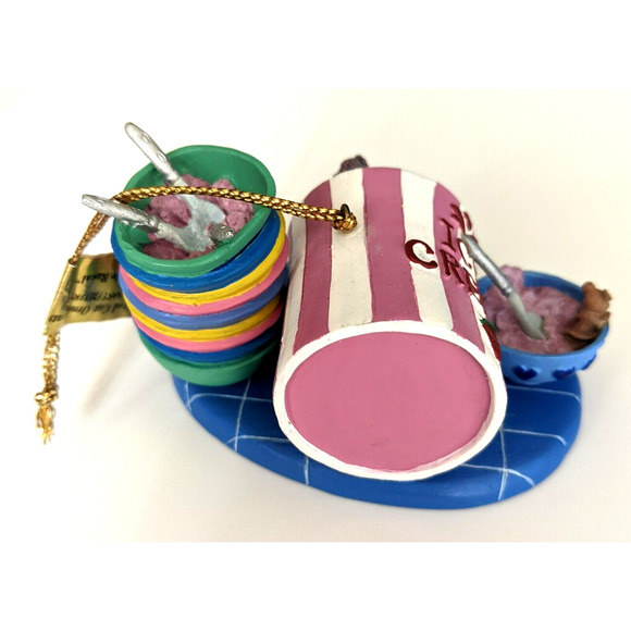 Vintage Gary Patterson LITTLE RASCAL Cat Ornament 2002 Ice Cream Danbury Mint - Picture 5 of 9